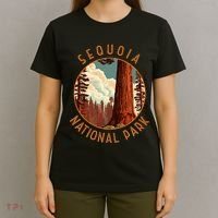 Sequoia National Park Illustration Distressed Circle T-Shirt thumb 4