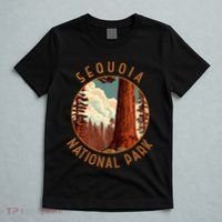 Sequoia National Park Illustration Distressed Circle T-Shirt thumb 5