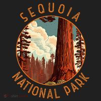 Sequoia National Park Illustration Distressed Circle Beanie thumb 2