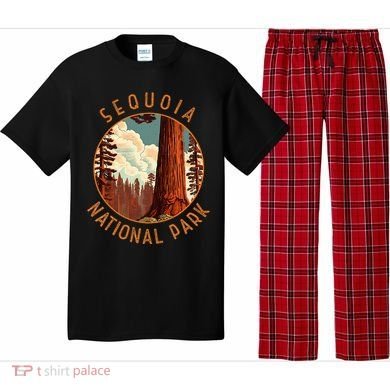 Sequoia National Park Illustration Distressed Circle Pajama Set