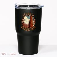 Sequoia National Park Illustration Distressed Circle Tumbler thumb 0