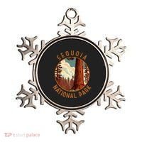 Sequoia National Park Illustration Distressed Circle Ornament thumb 0