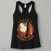 Sequoia National Park Illustration Distressed Circle Women's Tank Top thumb 3