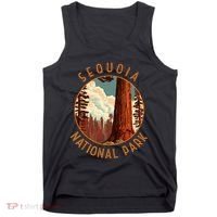 Sequoia National Park Illustration Distressed Circle Tank Top thumb 0