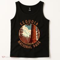 Sequoia National Park Illustration Distressed Circle Tank Top thumb 2
