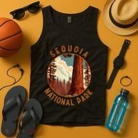 Sequoia National Park Illustration Distressed Circle Tank Top thumb 4
