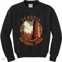 Sequoia National Park Illustration Distressed Circle Kids Sweatshirt thumb 0