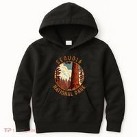 Sequoia National Park Illustration Distressed Circle Kids Hoodie thumb 0