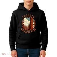 Sequoia National Park Illustration Distressed Circle Kids Hoodie thumb 4