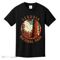 Sequoia National Park Illustration Distressed Circle Kids T-Shirt thumb 0