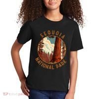 Sequoia National Park Illustration Distressed Circle Kids T-Shirt thumb 2