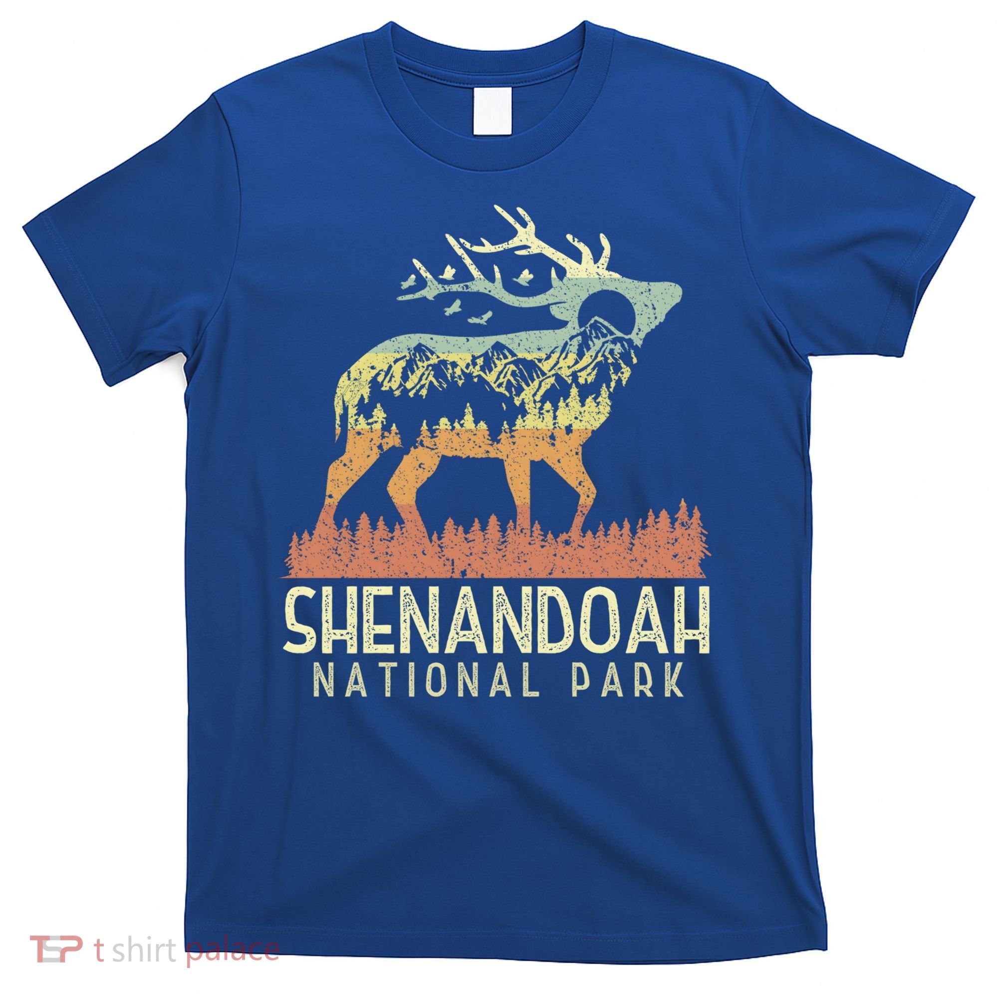 Shenandoah National Park Retro Vintage Mountain Elk Gift T-Shirt