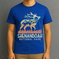 Shenandoah National Park Retro Vintage Mountain Elk Gift T-Shirt thumb 3