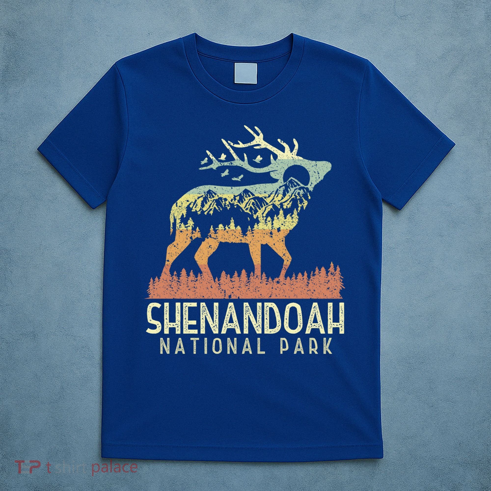 Shenandoah National Park Retro Vintage Mountain Elk Gift T-Shirt