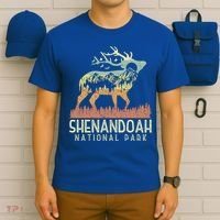 Shenandoah National Park Retro Vintage Mountain Elk Gift T-Shirt thumb 6
