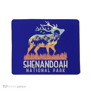 Shenandoah National Park Retro Vintage Mountain Elk Gift Mousepad