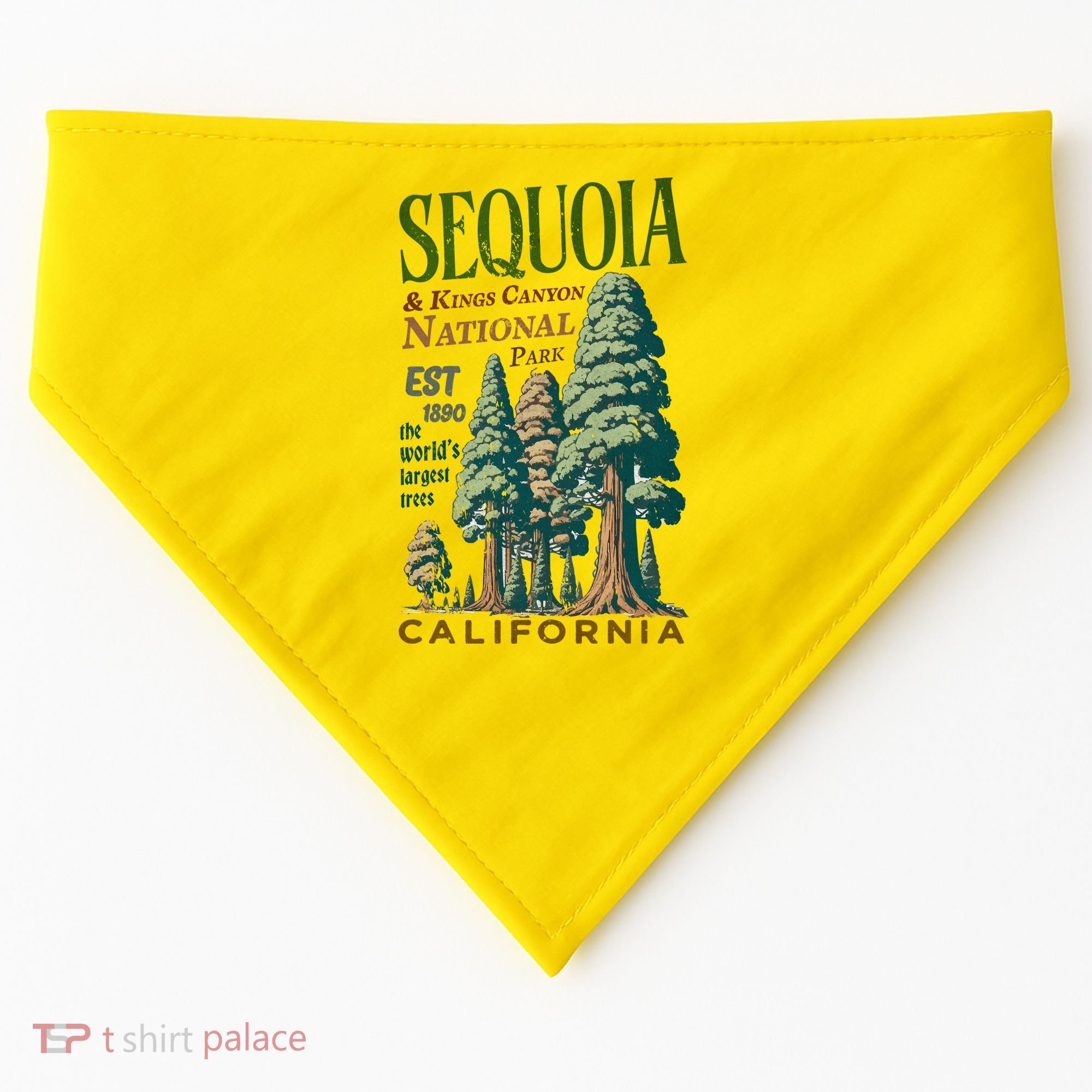 Sequoia National Park USA-Made Doggie Bandana
