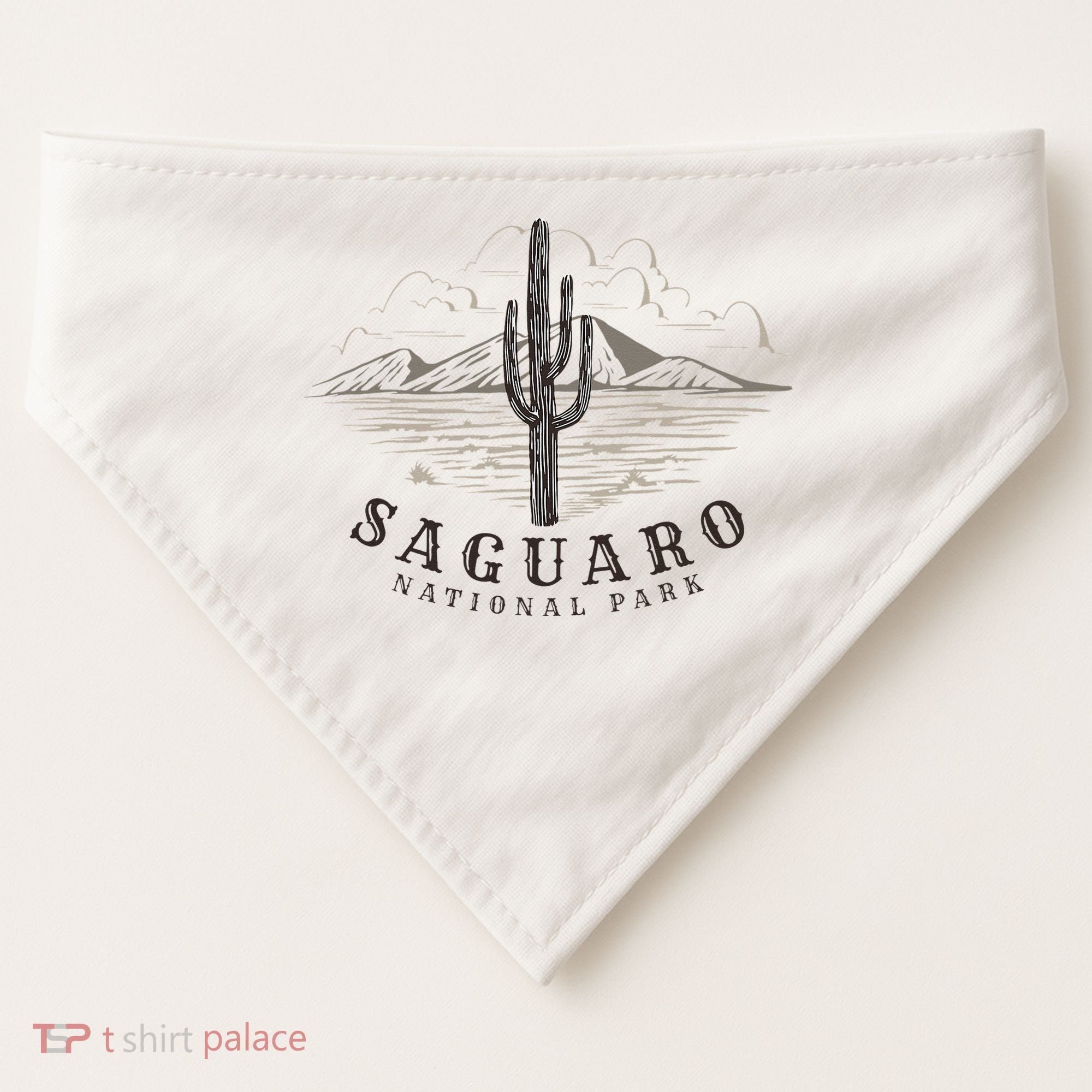 Saguaro National Park Tucson Arizona Cactus USA-Made Doggie Bandana