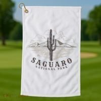 Saguaro National Park Tucson Arizona Cactus Golf Towel thumb 1