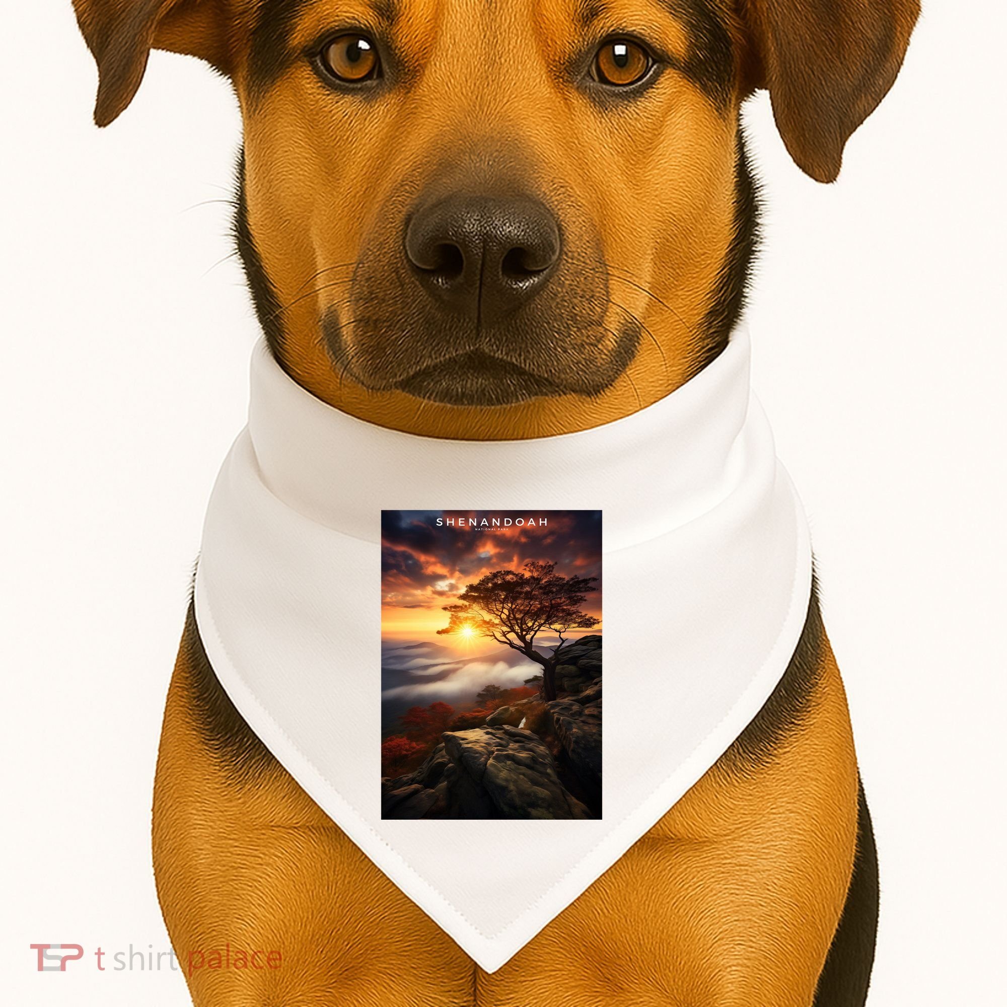 Shenandoah National Park Photographic USA-Made Doggie Bandana