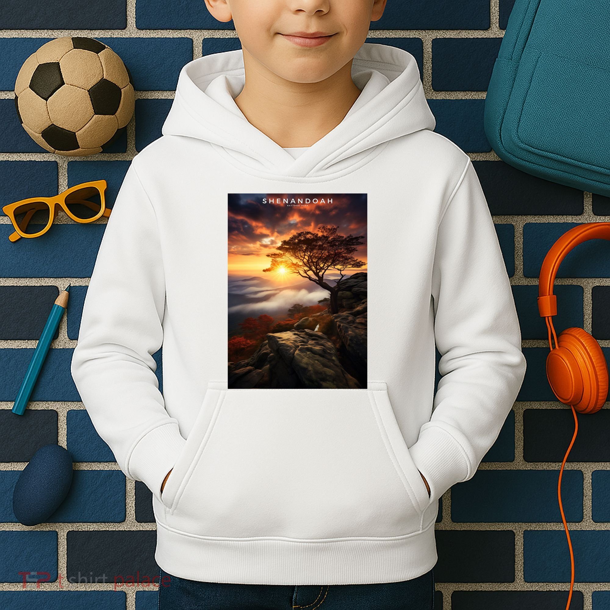 Shenandoah National Park Photographic Kids Hoodie