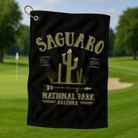 SAGUARO NATIONAL PARK ARIZONA Tourist Souvenir Gift Golf Towel thumb 1