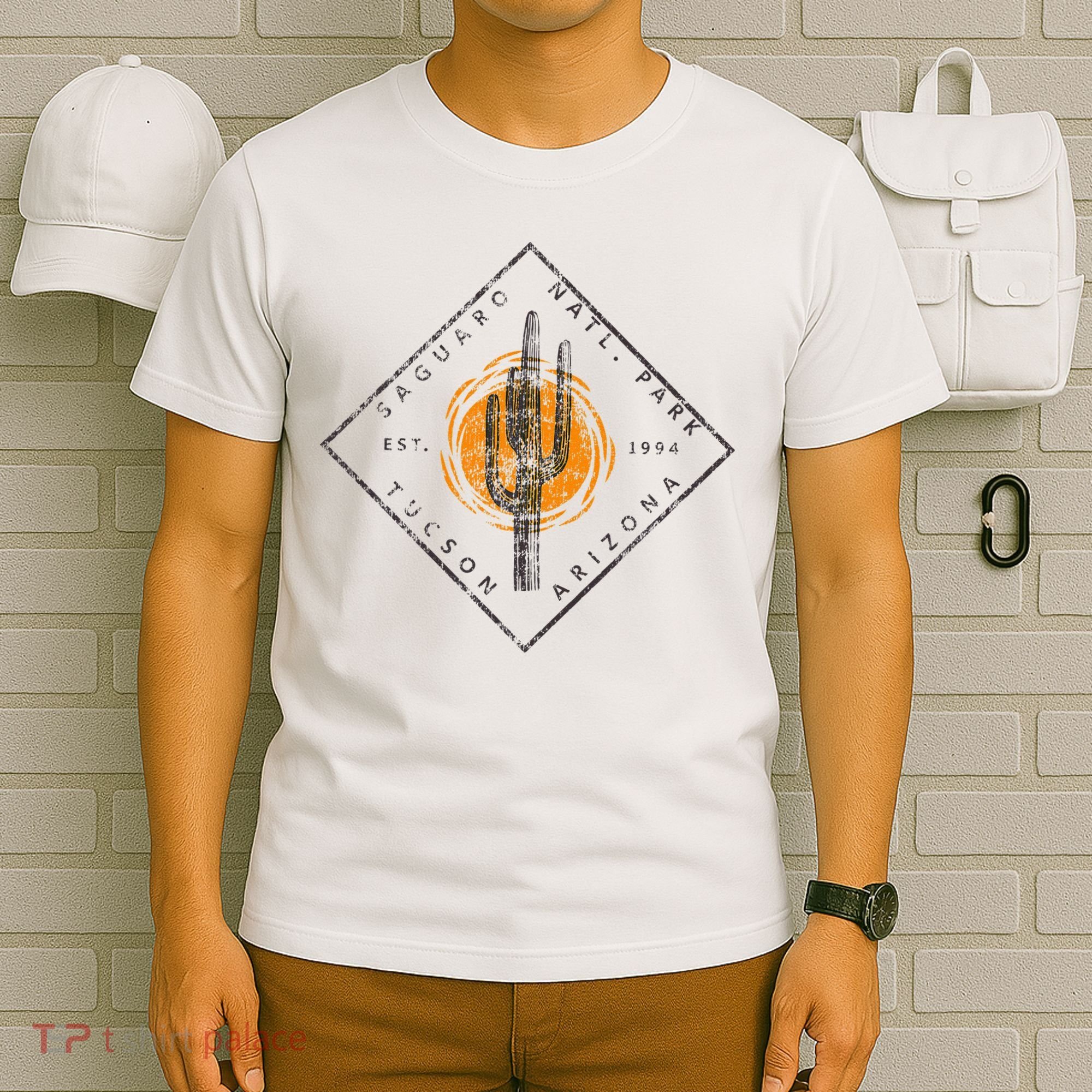 Saguaro National Park Tucson Arizona Cactus Art Vintage T-Shirt