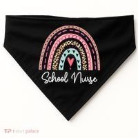 School Nurse Rainbow Leopard Back To School Appreciation USA-Made Doggie Bandana thumb 0