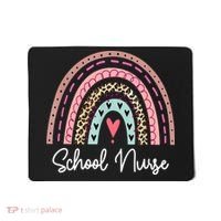 School Nurse Rainbow Leopard Back To School Appreciation Mousepad thumb 0