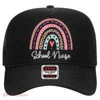 School Nurse Rainbow Leopard Back To School Appreciation Hat thumb 0