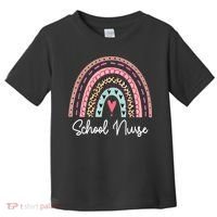 School Nurse Rainbow Leopard Back To School Appreciation Toddler T-Shirt thumb 0