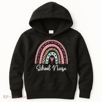 School Nurse Rainbow Leopard Back To School Appreciation Kids Hoodie thumb 0