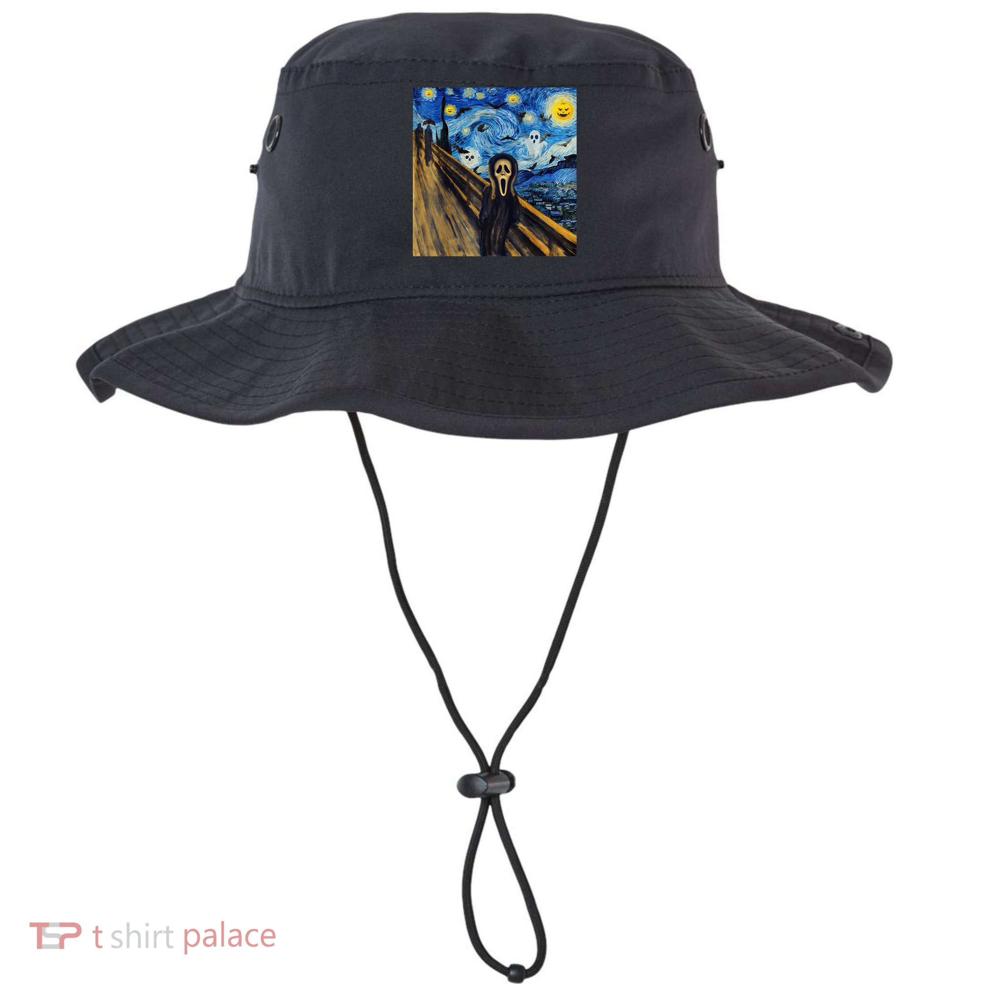 Starry Night Scream Scary Night Van Gogh Munch Halloweenmin Bucket Hat