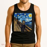 Starry Night Scream Scary Night Van Gogh Munch Halloweenmin Tank Top thumb 3