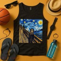Starry Night Scream Scary Night Van Gogh Munch Halloweenmin Tank Top thumb 4