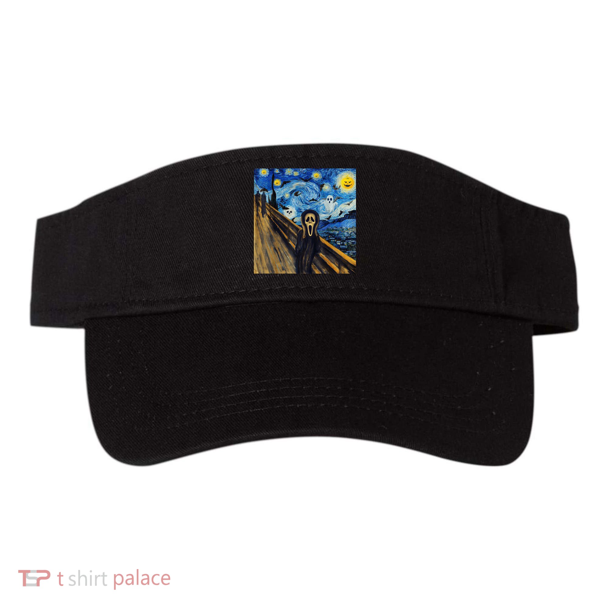 Starry Night Scream Scary Night Van Gogh Munch Halloweenmin Visor