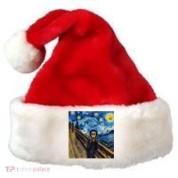 Starry Night Scream Scary Night Van Gogh Munch Halloweenmin Santa Hat thumb 0
