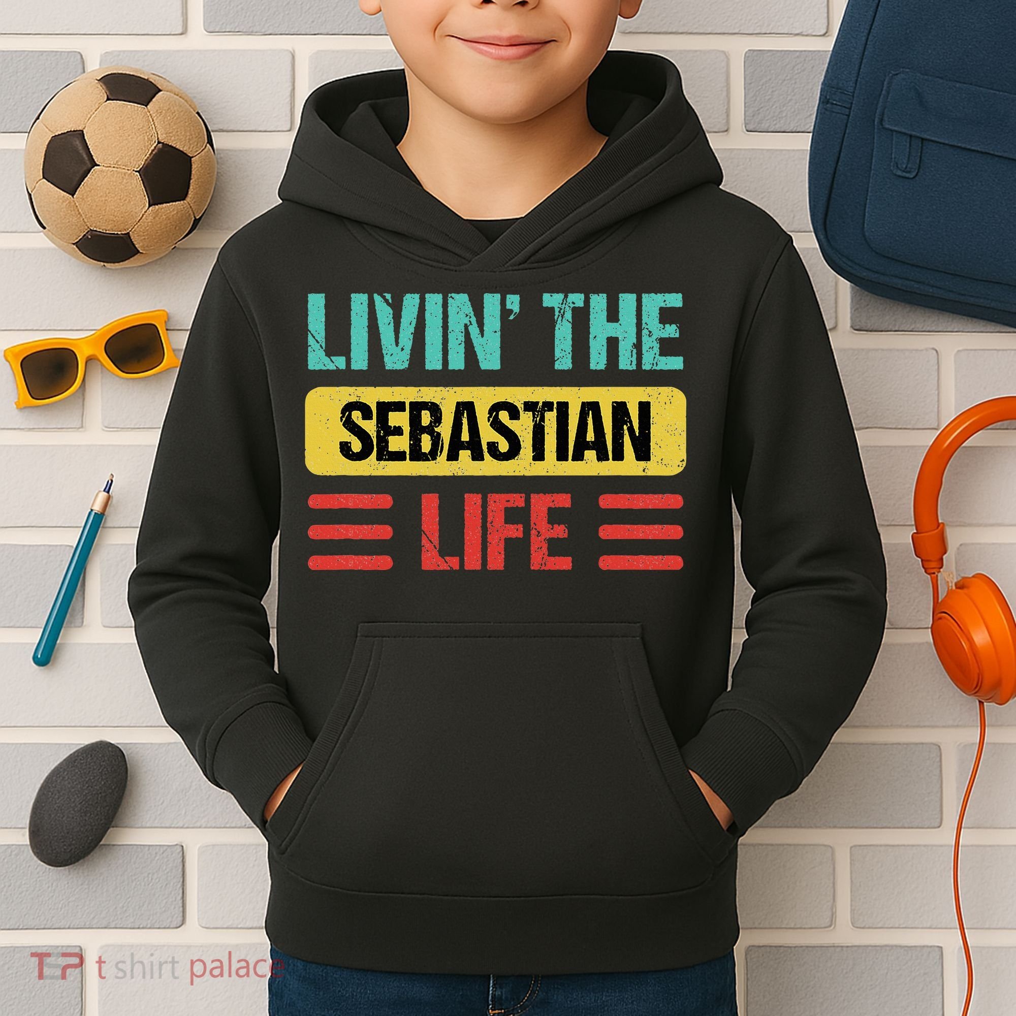 Sebastian Name Kids Hoodie