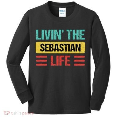Sebastian Name Kids Long Sleeve Shirt