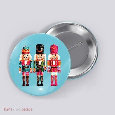 Sequin Nutcracker Button