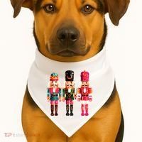 Sequin Nutcracker USA-Made Doggie Bandana thumb 1