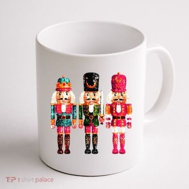 Sequin Nutcracker Coffee Mug back