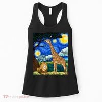 Safari Night Starry Night Zoo Animals Animal Art Safari Women's Tank Top thumb 0