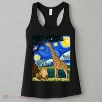 Safari Night Starry Night Zoo Animals Animal Art Safari Women's Tank Top thumb 3