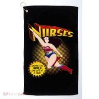 Superhero Nurses Saving The World One Life At A Time Golf Towel thumb 0