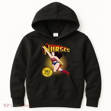 Superhero Nurses Saving The World One Life At A Time Kids Hoodie