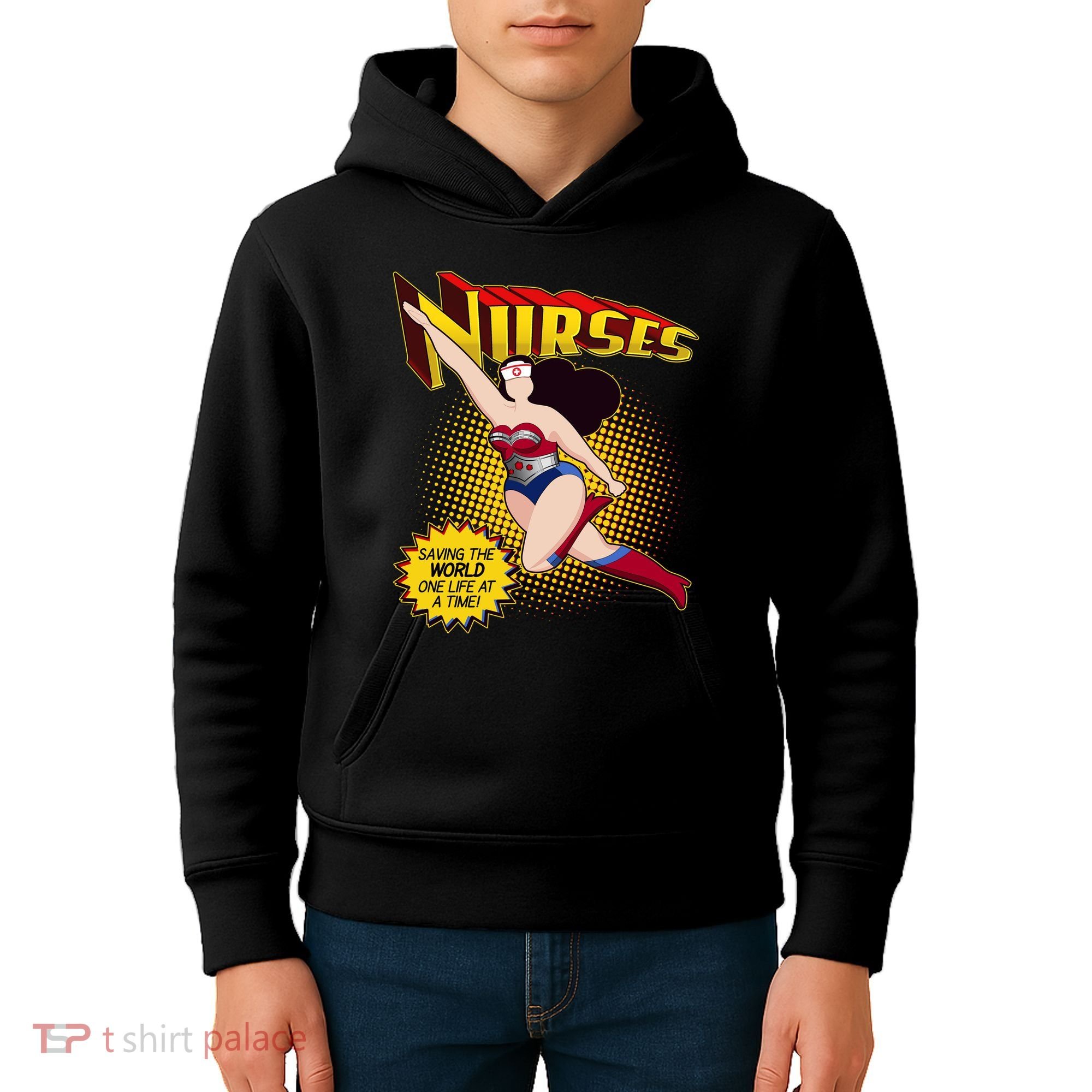 Superhero Nurses Saving The World One Life At A Time Kids Hoodie