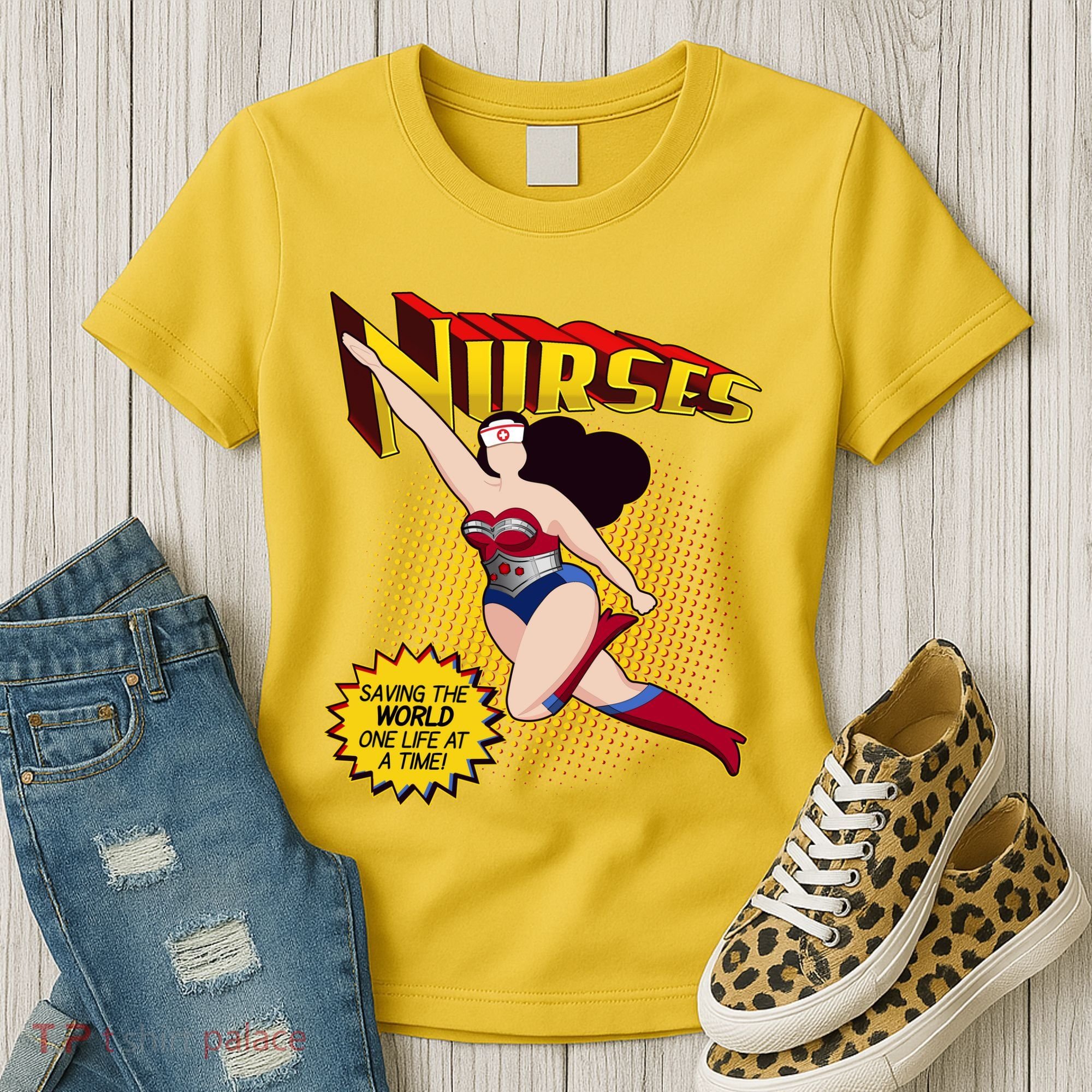 Superhero Nurses Saving The World One Life At A Time Women's T-Shirt
