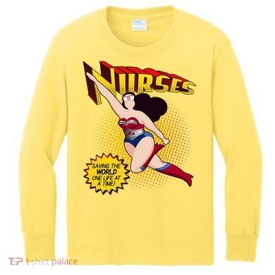 Superhero Nurses Saving The World One Life At A Time Kids Long Sleeve Shirt