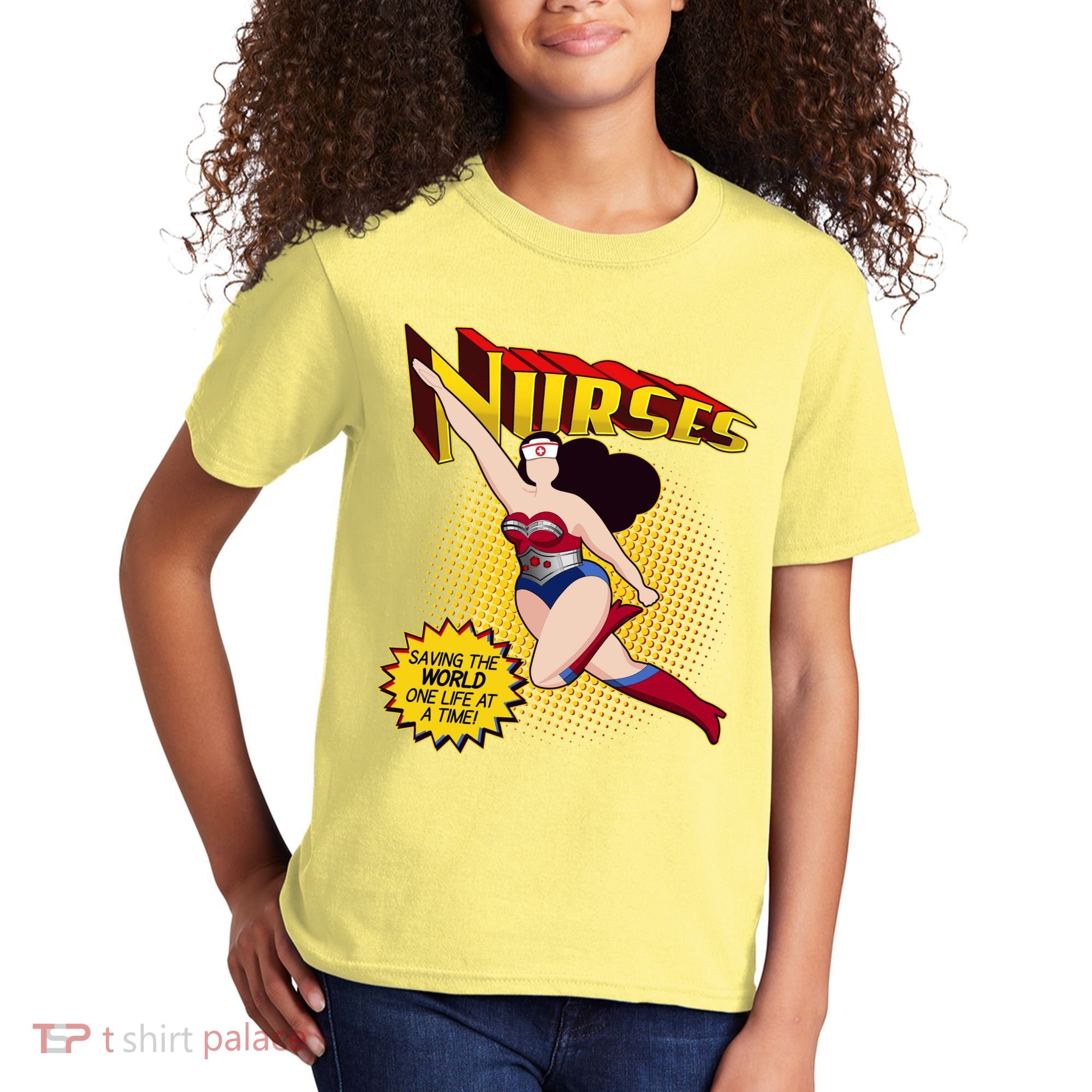 Superhero Nurses Saving The World One Life At A Time Kids T-Shirt